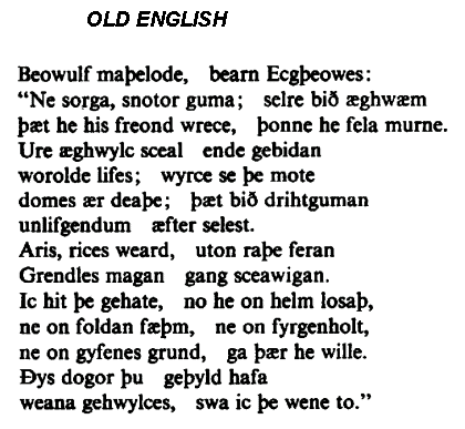 old english sentences