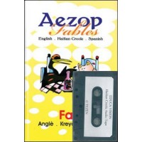 109906Aezop (Aesop's) Fables (book in English, Haitian-Creole & Spanish w audio cassette in Haitian-